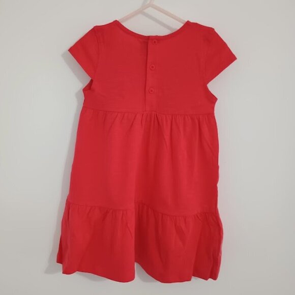 NWT Losan red dress with front flower applique - Picture 3 of 3